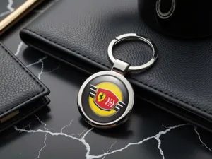Ferrari Keychains Women Minimal Stainless Look
